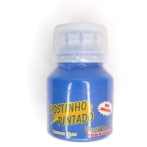 Tinta para pintura facial rostinho pintando 35 ml azul flúor