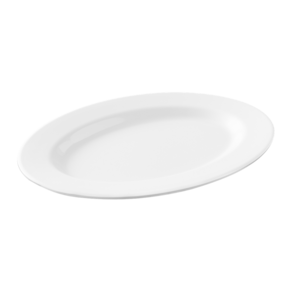 Travessa Oval Rasa Haus Concept Pasta 20 x 14,3 x 1,7 cm Branco