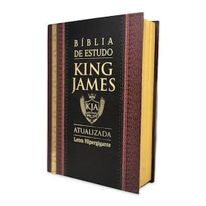 Bíblia King James Letra Gigante Estudo Kja Capa Dura super luxo