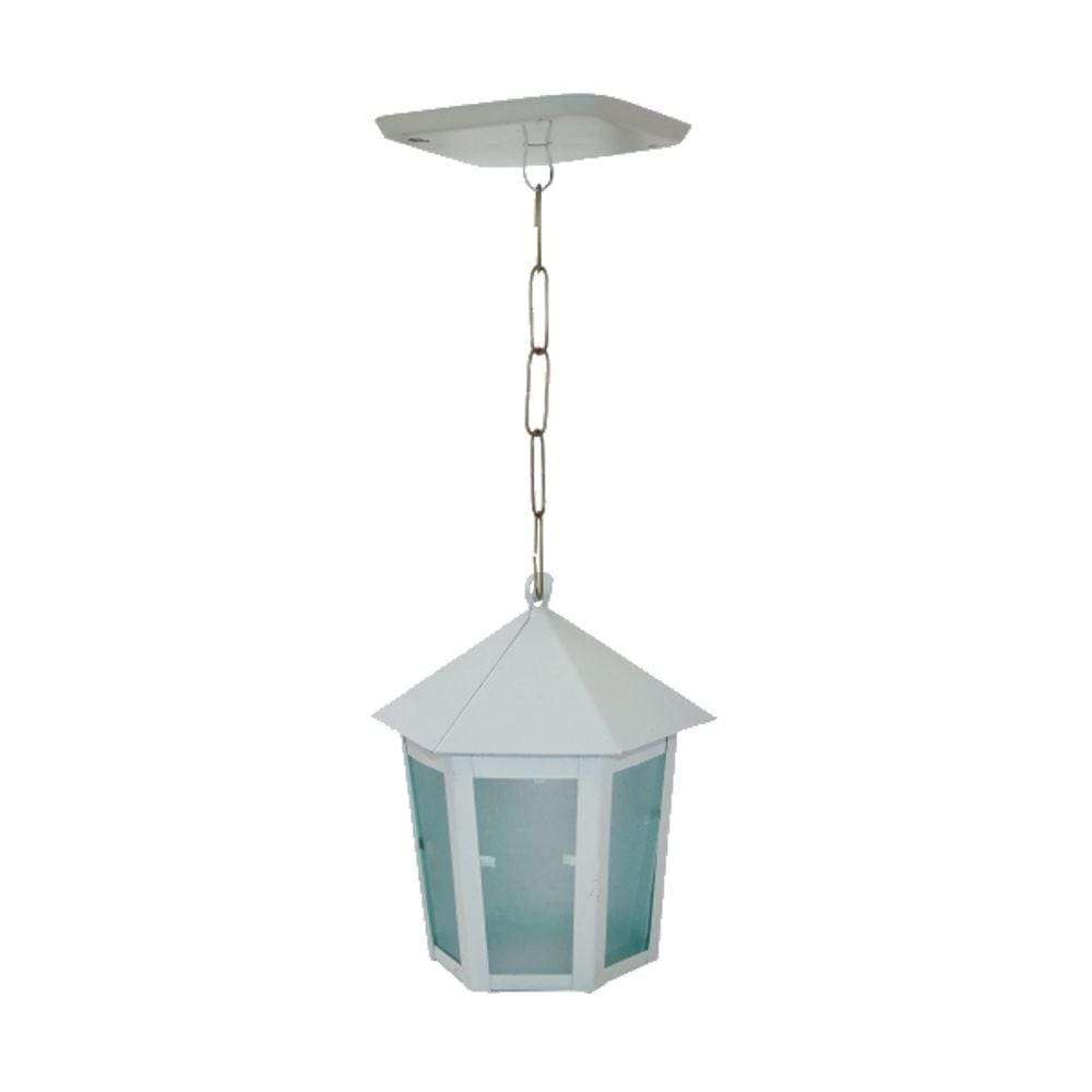 Luminária de Teto Veneza em Alumínio Fundido Branca 19x12cm