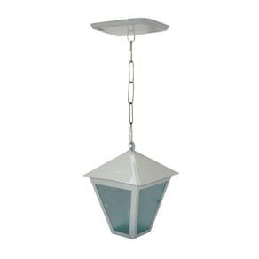 Luminária de Teto Colonial Alumínio Fundido Branca 19x6cm