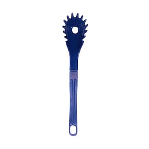Colher Pegador de Macarrão Nylon Talher Utensílio Azul 28cm