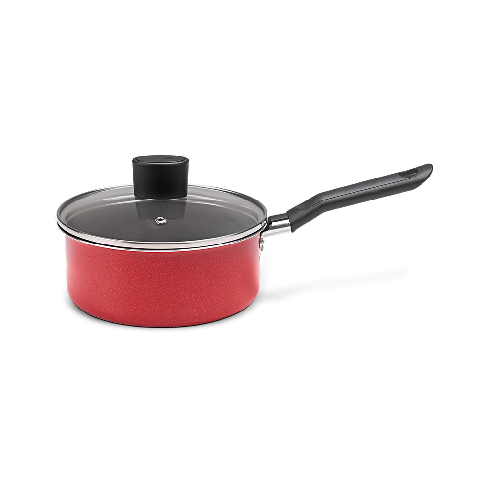 Panela Com Tampa Brinox Garlic Antiaderente 1,2 Litros Ø 16 cm Vermelho