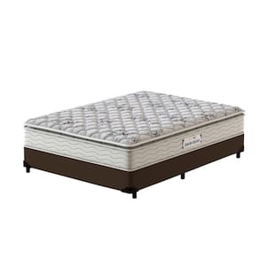 Cama Box Casal Marrom + Colchão de Espuma D33 Probel GuardaCostas ProEvidence Plus 138x188x63cm