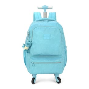 Mochila Rodinhas Notebook Crinkle Chaveiro Pelúcia Dino
