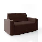 Sofá-cama 2 lugares Pratik 5000 Mamflex Marrom Suede