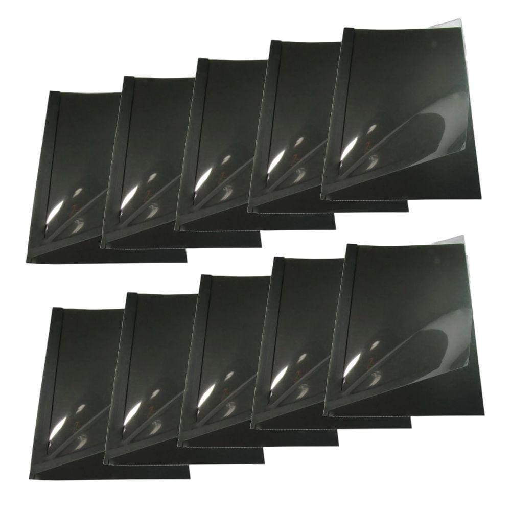 Kit 10 Capas Encadernação Térmica Até 250 Folhas A4 Preta