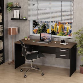 Mesa De Escritório Escrivaninha com Gaveteiro 1.60x60 Tampo 30mm NetMobil