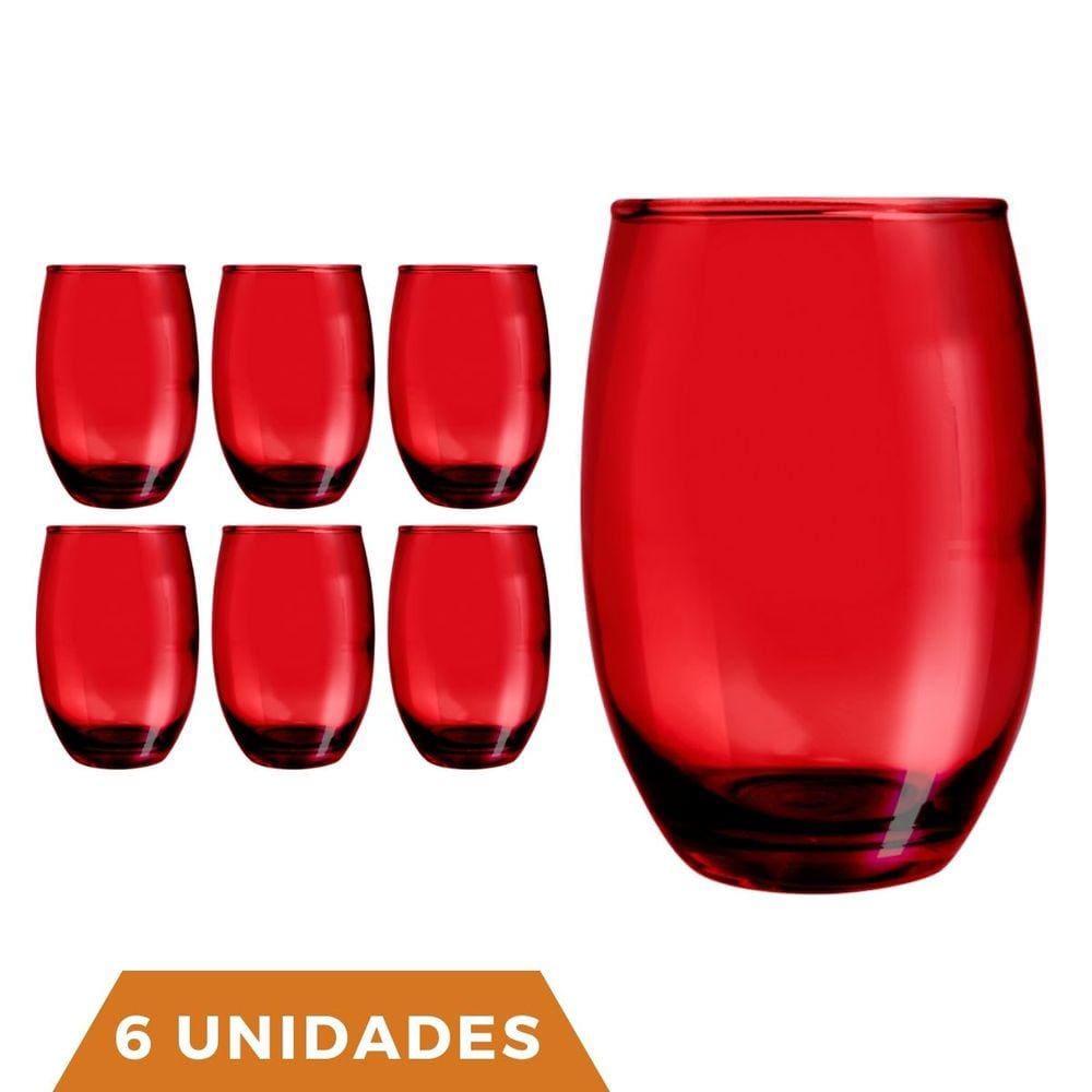 Achadinhos Imperdíveis - Produto Jogo de Copos de Vidro 330ml 6 Peças Haus  - Pavillion