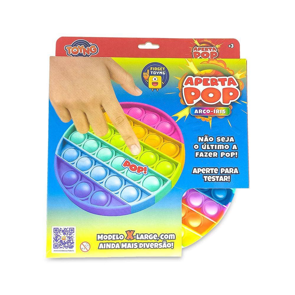 Pop It Fidget Toys Brinquedo Anti Stress Sensorial Rainbow