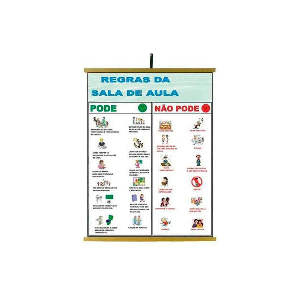 Painéis Educativos - Painel Regras da Sala de Aula 1200x900m