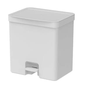 Lixeira com Pedal e Aro Interno para Saco 20 Litros Trium OU Branco de Cozinha