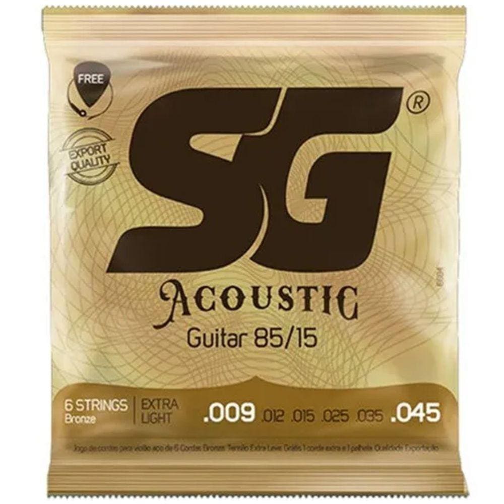 Encordoamento Para Violão Aço 009 Sg 85/15 Bronze