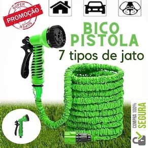 Mangueira Magica Flexível Expansível Para Jardim 30m Verde Retrátil Adaptador Esguicho Gotejamento