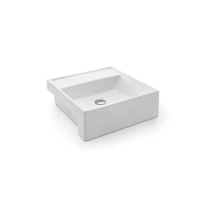 Cuba De Semiencaixe Docol 970126 Com Mesa Quadrada Branca