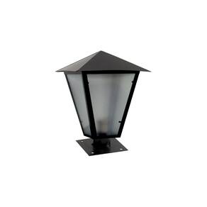 Luminária Romana Parafusar no Muro Alumínio Preto 31cm
