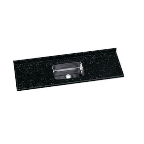 Cuba para Cozinha em Mármore Sintético com Cuba em Aço Inox 160cmx55cm AJ Rorato Preto