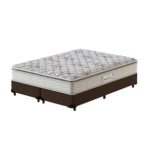 Cama Box Super King Marrom + Colchão de Espuma D33 Probel GuardaCostas ProEvidence Plus 193x203x63cm
