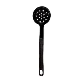 Escumadeira Talher em Nylon Cozinha Utensílio Preto 28cm