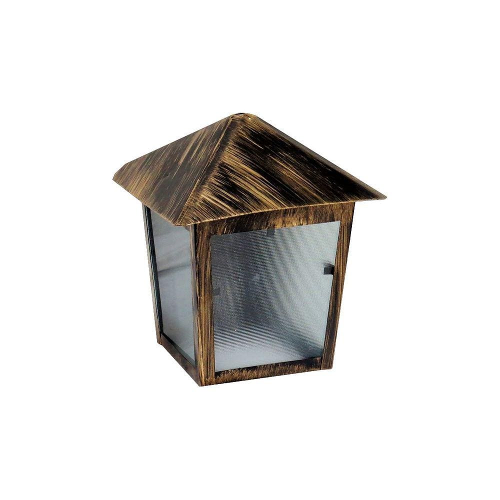 Luminária Verona Parafusar na Parede Alumínio Ouro 20x11cm