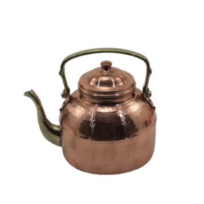 Chaleira em Cobre Bico Bronze Bule Café e Chá Jarra Tampa G