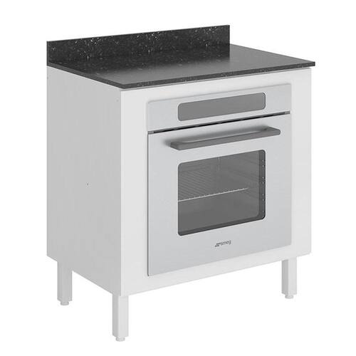 Balcão Forno de Embutir Kali Premium Branco com Tampo MDF 15mm - Nicioli