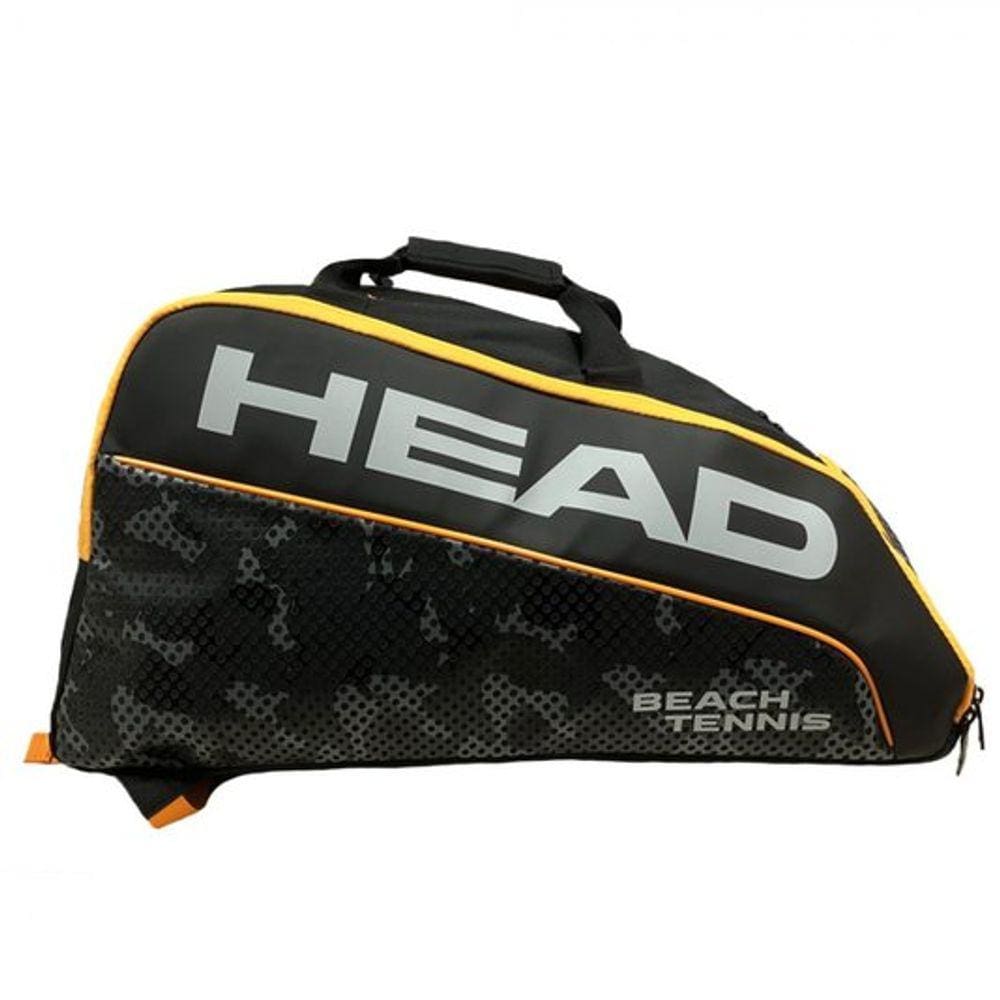 Raqueteira Head Beach Tennis Squadra Preto e Laranja