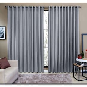 Cortina Rústica Paris 3,00x2,50 semi blackout flame