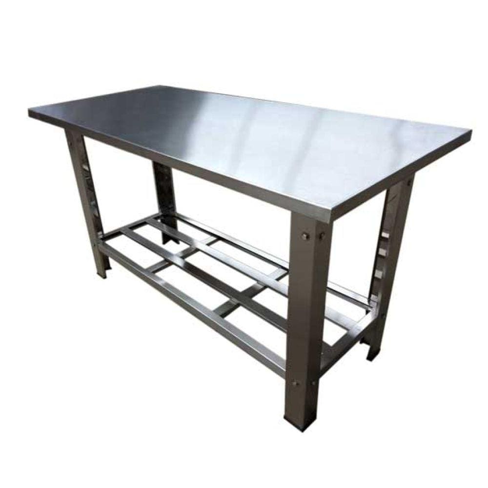 Mesa De Manuseamento Toda Inox 1,90x0,70 Baronesa Mod. Ch. Dobrada