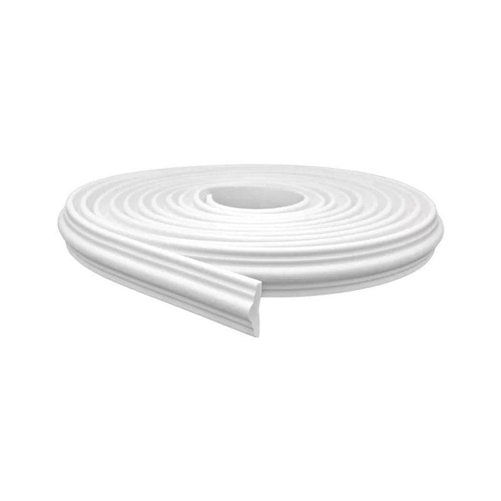 Roda Meio De Eva Autocolante Rm61 3,8Cm Branco 2,5 Metros