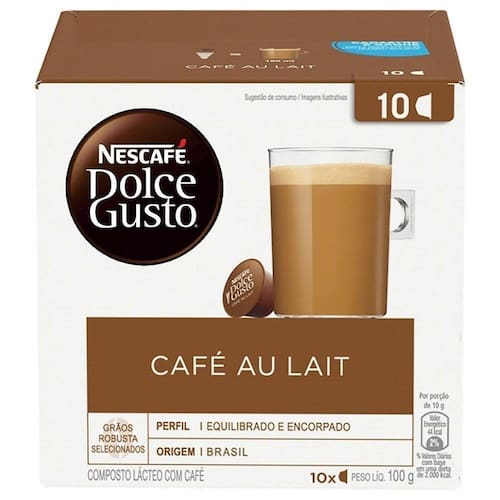 Cápsula Nescafé Dolce Gusto Café Au Lait 10 Cápsulas