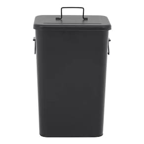 Lixeira Sobrepor Square Ferro 26 L Preto 45x30x25cm
