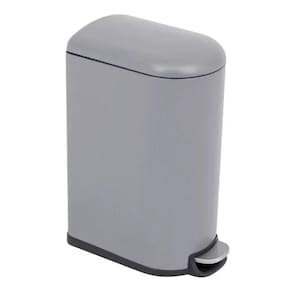 Lixeira Sobrepor Slim Alta Metal 42 L Cinza 64x29x46cm