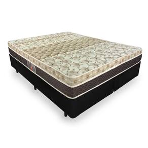 Cama Box Queen + Colchão Molas Ensacadas - Castor - Class Híbrido One Face 158X198x60cm