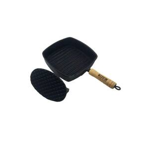 Jogo Amassador De Carnes E Cook Grill Ferro Fundido