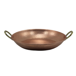 Paella Paeja Em Cobre Puro N05 Com Alças Liga De Bronze 56cm