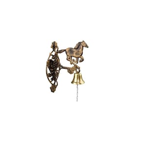Sineta (sino) de Bronze de Parede Modelo Cavalo de Alumínio