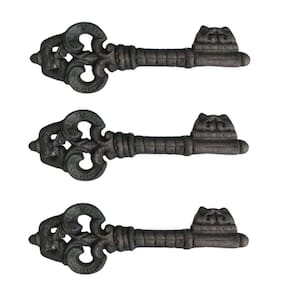 Kit 3 Chaves Decorativas Rústica Enfeite em Ferro Nº 02 26cm