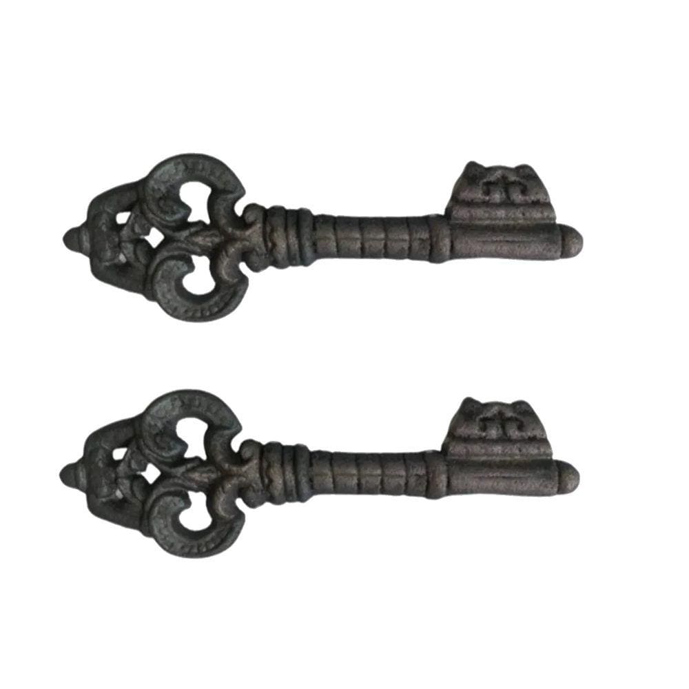 Kit 2 Chaves Decorativas Rústica Enfeite em Ferro Nº 02 26cm