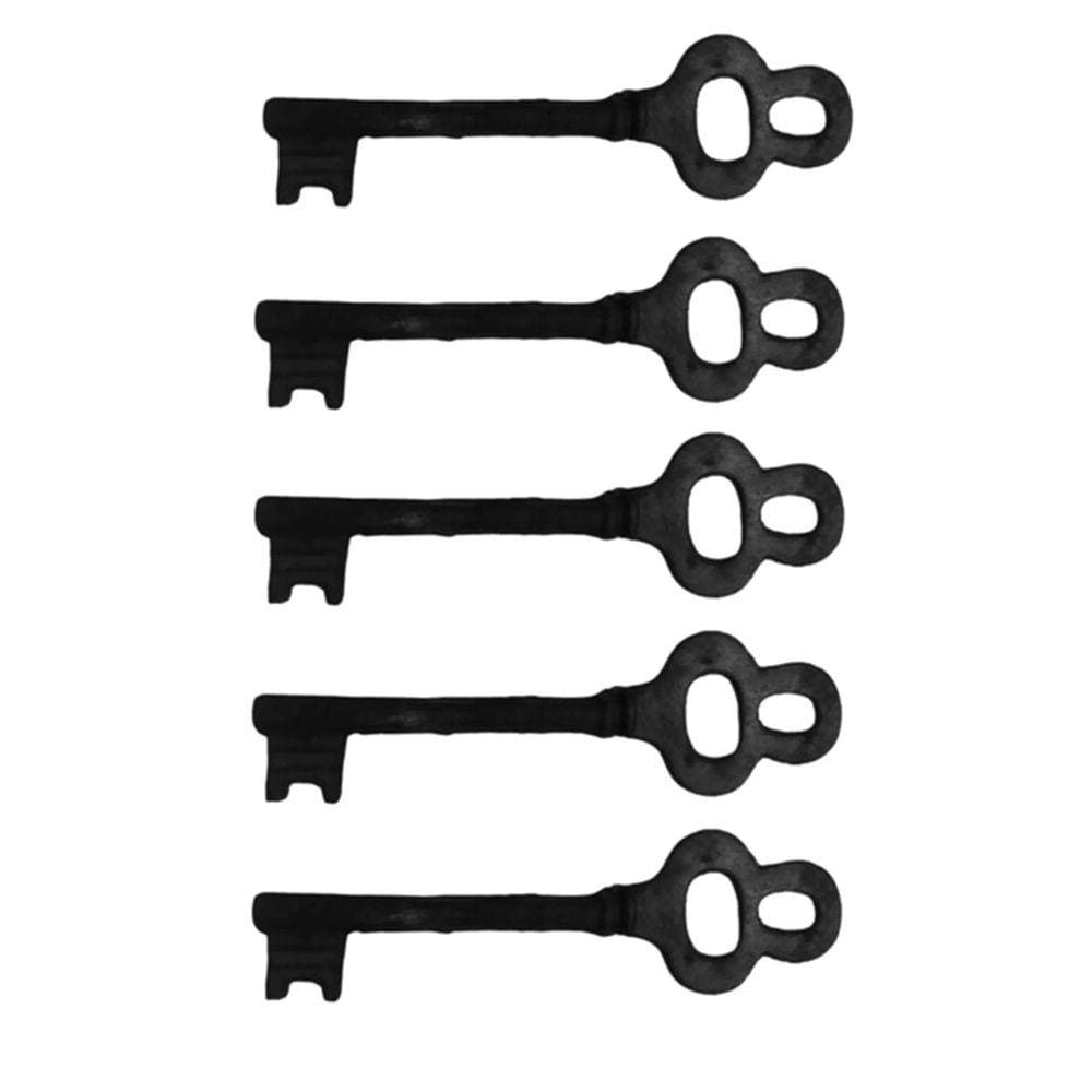 Kit 5 Chaves Decorativas Rústica Enfeite em Ferro Nº 01 26cm