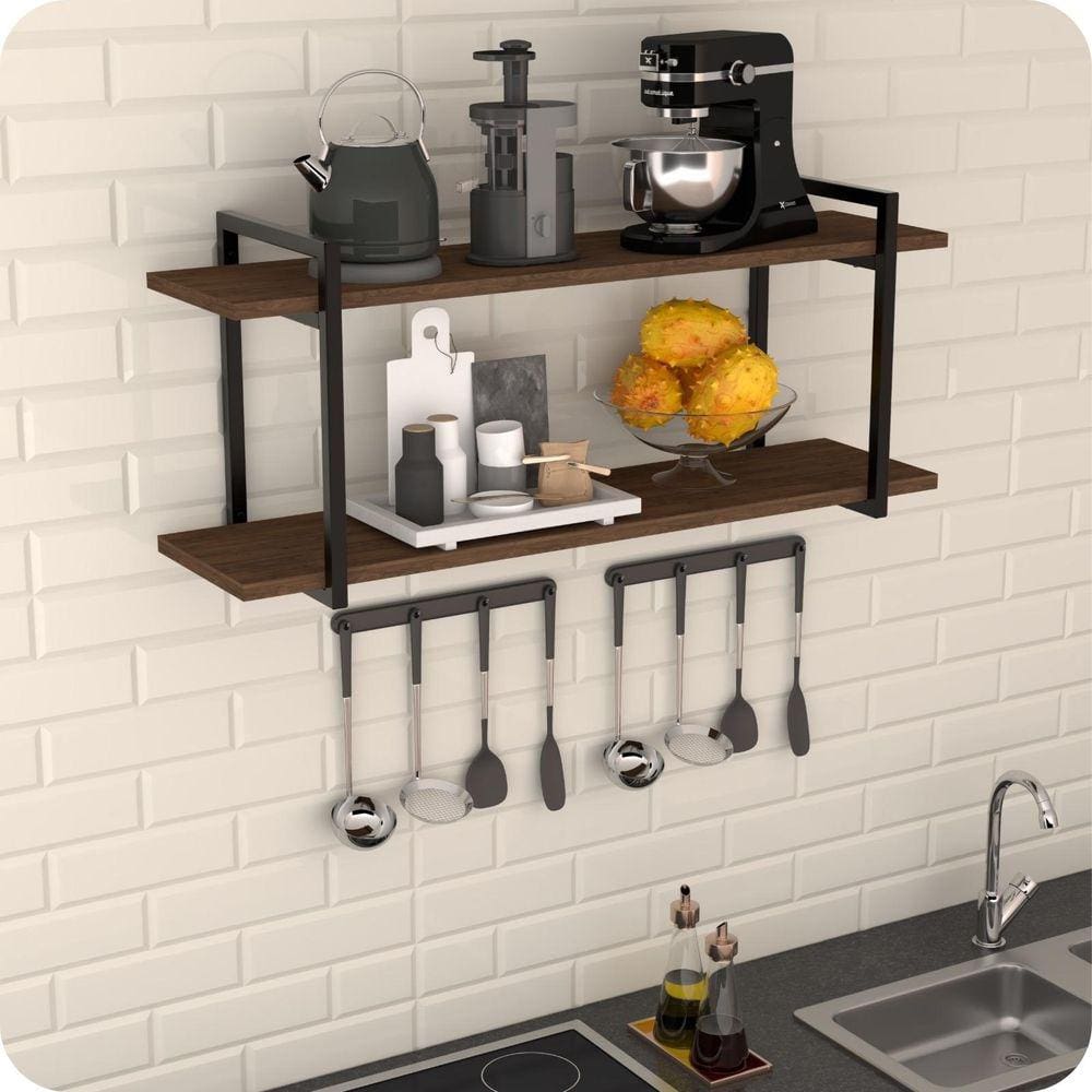 Prateleira Estilo Industrial Cozinha de Parede GND PM 100cm
