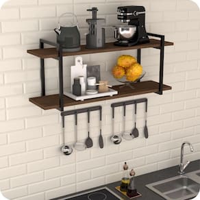 Prateleira Estilo Industrial Cozinha de Parede GND PM 120cm