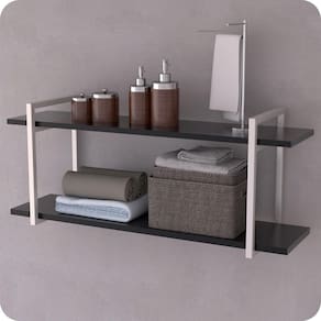Prateleira Estilo Industrial Banheiro Parede GND BP 80cm