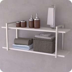 Prateleira Estilo Industrial Banheiro Parede GND BB 120cm