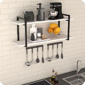 Prateleira Estilo Industrial Cozinha de Parede GND PB 120cm