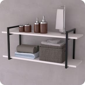 Prateleira Estilo Industrial Banheiro Parede GND PB 80cm