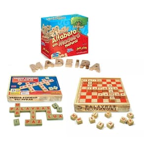 Kit Letras Números Palavras Cruzadas Formar Palavras