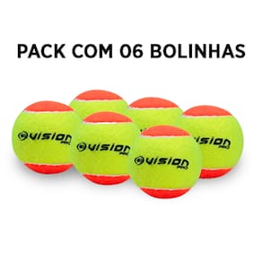 Bola de Beach Tennis Vision - Pack com 6 Bolas