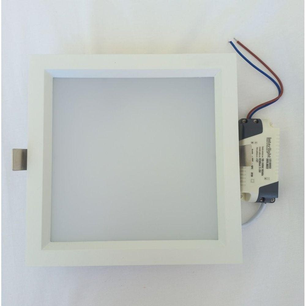 Luminária Embutir Difusa 12W 4000K 1245 Lumens Branca