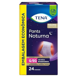 Roupa Íntima Tena Pants Noturna Tamanho G/EG 24 Unidades Embalagem Econômica